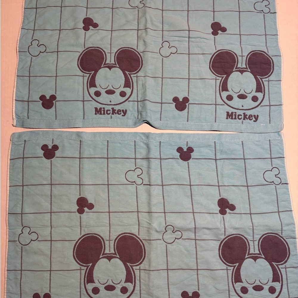 VTG Mickey Mouse Baby Blankets 2 Pack, Blue, Boy, Cute